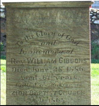 William Gibbons gravestone