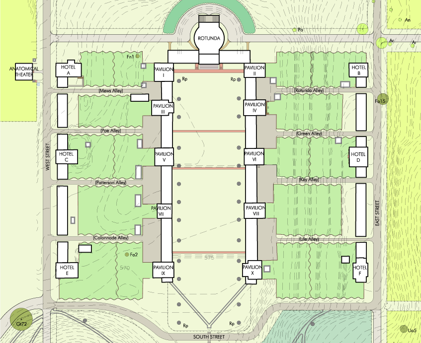 Detail, Academical Village Map